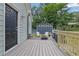 Backyard with new deck, stone patio and storage shed at 41 Spring Nw Ln, Atlanta, GA 30314
