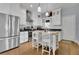 Well-lit kitchen with white cabinets, stainless steel appliances, and a butcher block island at 41 Spring Nw Ln, Atlanta, GA 30314