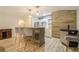 Finished basement bar with beverage fridge and accent lighting at 4096 Vinings Mill Se Trl, Smyrna, GA 30080
