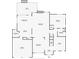 Detailed first-floor layout showcasing the kitchen, Gathering room, bedrooms and garage at 4096 Vinings Mill Se Trl, Smyrna, GA 30080