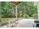 Inviting backyard patio featuring comfortable seating and a serene view of the surrounding greenery at 4096 Vinings Mill Se Trl, Smyrna, GA 30080