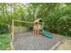 Wooden playground set with swings and slide on a mulch area, perfect for Gathering fun at 4096 Vinings Mill Se Trl, Smyrna, GA 30080