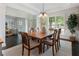 Spacious dining room with hardwood floors, neutral decor, and natural light from a large window at 5828 Paliser Trce, Sugar Hill, GA 30518