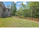Backyard featuring lush lawn and wooden fence, combining tranquility and privacy for outdoor enjoyment at 783 Phil Haven Ln, Kennesaw, GA 30152