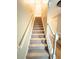 Staircase with carpeted steps and a white railing, connecting the home's levels with style and practicality at 2872 Bentwood Dr, Marietta, GA 30062