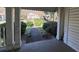 A view from the front porch out to the walkway and yard at 5121 Newark Ave, Clarkdale, GA 30111