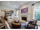 Comfortable living room with a fireplace and an open view of the kitchen at 663 Clifton Ne Rd, Atlanta, GA 30307
