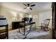 A cozy office space featuring a modern desk, dual monitors, with a comfortable chair, and a bookcase at 663 Clifton Ne Rd, Atlanta, GA 30307