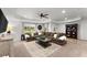 Spacious living room features a large sofa and coffered ceilings at 4896 Locklear Way, Marietta, GA 30066