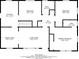 Floorplan of the main level that shows the room dimensions and layout at 2582 Springdale Sw Rd, Atlanta, GA 30315