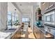 Modern kitchen with granite counters, stainless appliances, and stunning city views from the floor-to-ceiling windows at 45 Ivan Allen Jr Nw Blvd # 2505, Atlanta, GA 30308