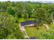 Aerial view of the property nestled among lush greenery and mature trees at 3536 Redwine Ct, Atlanta, GA 30344