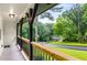 Porch view highlighting railing and lush greenery at 3536 Redwine Ct, Atlanta, GA 30344