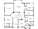 Second-floor layout featuring primary bedroom with bath, bedrooms, walk-in closet, halls, and bathrooms with dimensions at 3743 Lake Edge Dr, Suwanee, GA 30024