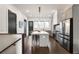 Wide angle shot of kitchen featuring modern appliances, gray cabinets, and a bright kitchen island at 2347 Hosea L Williams Ne Dr # 11, Atlanta, GA 30317