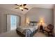 Relaxing bedroom featuring vaulted ceilings, and plush carpet. Also features an ensuite bathroom at 4424 High Gate Nw Dr, Acworth, GA 30101