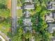 Aerial view shows property boundaries and location within the surrounding residential area at 451 S Columbia Dr, Decatur, GA 30030