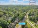 Serene aerial view of 451 S Columbia, Decatur, nestled amidst lush greenery with Atlanta skyline in the background at 451 S Columbia Dr, Decatur, GA 30030