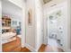 Hallway featuring entrances to a bedroom and a bathroom at 451 S Columbia Dr, Decatur, GA 30030