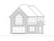 Detailed exterior elevation of a two-story home featuring brick accents and a covered front porch at 731 Crest Line Trl, Powder Springs, GA 30127