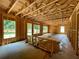 Unfinished living room featuring wood framework and large windows offering views of the surrounding landscape at 731 Crest Line Trl, Powder Springs, GA 30127