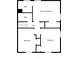 A clear floor plan showing the arrangement of the bedrooms and baths on the upper level at 2135 Knighton Dr, Atlanta, GA 30349