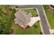 Overhead view of a landscaped home, showing roof, driveway, deck, and surrounding neighborhood at 2450 Weber Heights Way, Buford, GA 30519