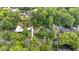 An aerial view showcases the tree-lined streets and large homes in a peaceful residential neighborhood at 251 Beverly Ne Rd, Atlanta, GA 30309