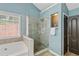 Modern bathroom featuring a tiled glass shower at 4434 Austin Hills Dr, Suwanee, GA 30024