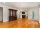 Spacious dining room with hardwood floors, detailed trim, and a statement hutch at 912 Chipley Ct, Marietta, GA 30062