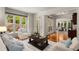 Sunlit living room with large windows, plush seating and hardwood floors at 912 Chipley Ct, Marietta, GA 30062