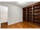 Office with hardwood floors and built-in shelving, offering ample storage at 912 Chipley Ct, Marietta, GA 30062