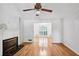 Inviting living room offers hardwood floors and a fireplace at 2611 Leeshire Ct, Tucker, GA 30084