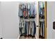 Open closet with shelving, hanging racks and organized clothing at 428 Hulseytown Rd, Dallas, GA 30157