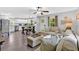 Open floor plan showcasing living room with hardwood floors flowing into adjacent kitchen and breakfast area at 428 Hulseytown Rd, Dallas, GA 30157