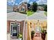 Red brick home featuring an attached garage, a black front door, and manicured landscaping at 1902 Commons View Cir, Snellville, GA 30078