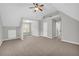 Spacious bedroom with vaulted ceilings, a ceiling fan, and bright windows at 4092 Arabian Way, Snellville, GA 30039