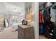 Bright bedroom featuring trey ceiling, neutral colors, and walk-in closet at 2277 Peachtree Ne Rd # 302, Atlanta, GA 30309