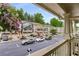 An overhead view from the balcony captures townhouses and street parking at 1529 Liberty Nw Pkwy, Atlanta, GA 30318