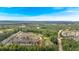 Aerial view of the community showcasing the lush greenery, pond, and residential homes at 1099 Heyward Way, Alpharetta, GA 30009