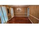 Dining room with hardwood floors and chandelier at 2123 Condor Dr, Lawrenceville, GA 30044