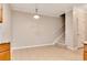 Dining area adjacent to the kitchen with tile floors and a chandelier lighting fixture at 2384 Tree Arbor Way, Marietta, GA 30064