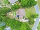 Overhead view of a property with a well-maintained lawn, mature trees, and a landscaped backyard oasis at 2820 Channing Way, Cumming, GA 30040