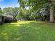 Sprawling backyard with mature trees and lush lawn at 30 Court S, Ellenwood, GA 30294