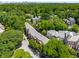 Aerial view of the property surrounded by lush greenery and trees in a residential area at 124 Lafayette Ne Dr # 4, Atlanta, GA 30309