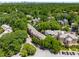 Aerial view showcasing the lush green neighborhood with nearby buildings at 124 Lafayette Ne Dr # 4, Atlanta, GA 30309
