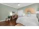 Bright bedroom featuring hardwood floors, a ceiling fan and a desk work area at 124 Lafayette Ne Dr # 4, Atlanta, GA 30309