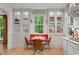 Charming eat-in kitchen with a cozy breakfast nook area, built-in cabinetry and windows at 5545 Cross Gate Ct, Atlanta, GA 30327