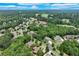 Beautiful aerial view of the community featuring well-maintained landscaping, and luxurious homes in a lush setting at 5623 Brendlynn Dr, Suwanee, GA 30024