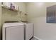Functional laundry room with modern appliances and storage space, enhancing home convenience at 1689 Camden Forrest Way, Riverdale, GA 30296
